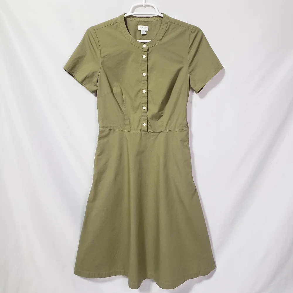 J. Crew Button Down Cotton Minimalist Dress